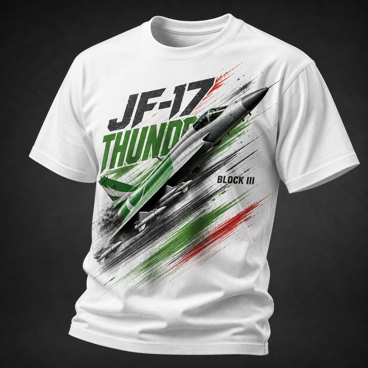 JF-17 Thunder Block III Tee in white